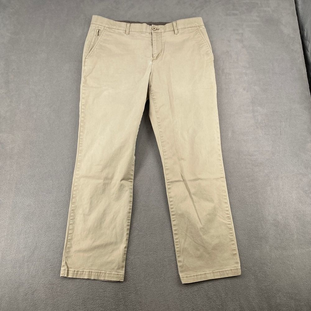 English Laundry Mens Chino Pants 34x30 Khaki Tan Cotton Blend Stretch Trousers